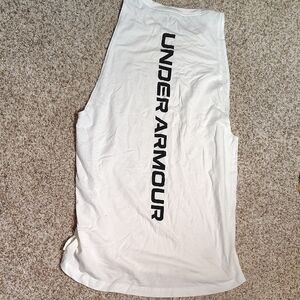 Under Armour White Tank with Black Logo